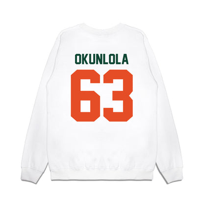 Miami - NCAA Football : Samson Okunlola - Vintage Helmet Premium Crewneck Sweatshirt-1