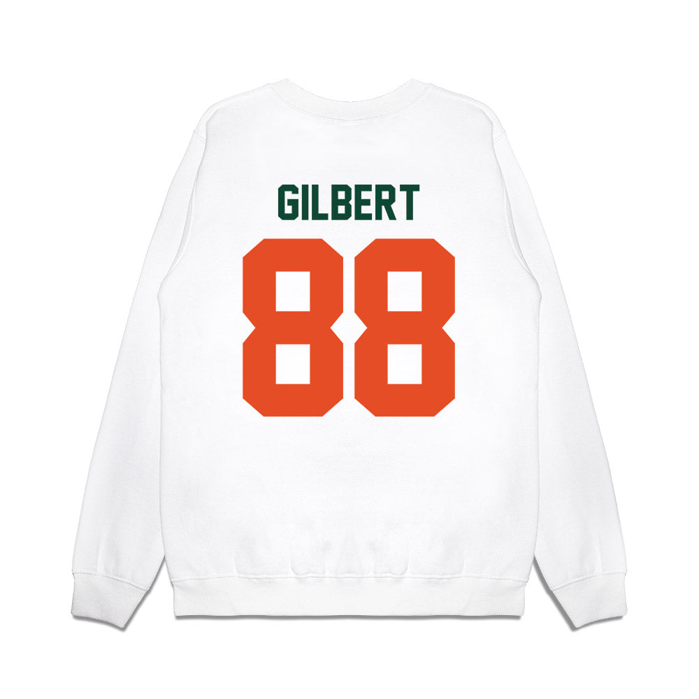 Miami - NCAA Football : Luka Gilbert - Vintage Helmet Premium Crewneck Sweatshirt-1
