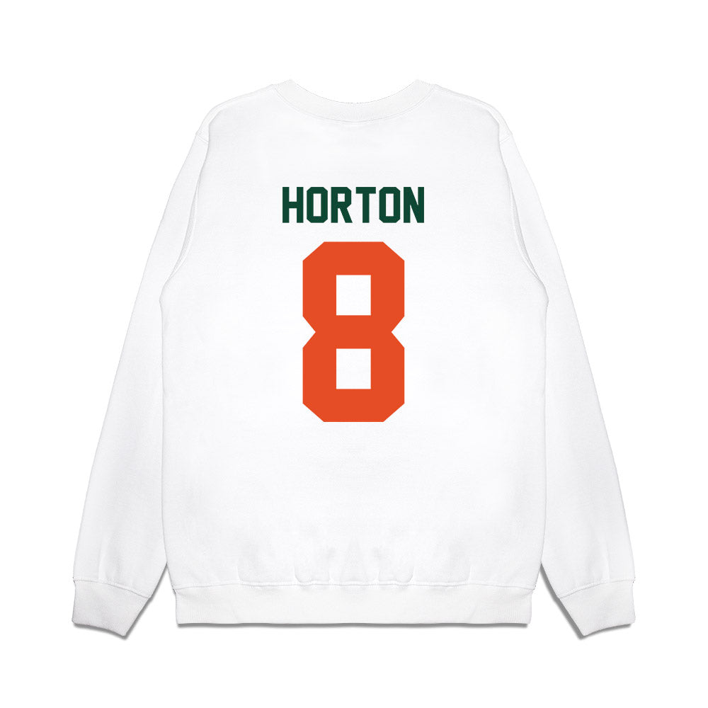 Miami - NCAA Football : Joshua Horton - Vintage Helmet Premium Crewneck Sweatshirt-1