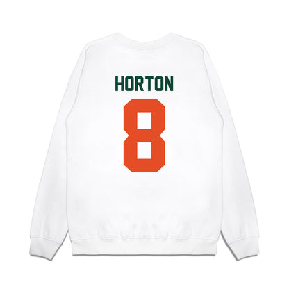 Miami - NCAA Football : Joshua Horton - Vintage Helmet Premium Crewneck Sweatshirt-1