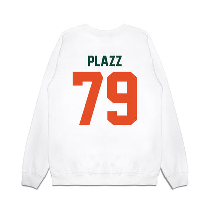 Miami - NCAA Football : Deryc Plazz - Vintage Helmet Premium Crewneck Sweatshirt-1