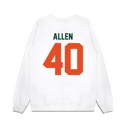 Miami - NCAA Football : Briton Allen - Vintage Helmet Premium Crewneck Sweatshirt-1