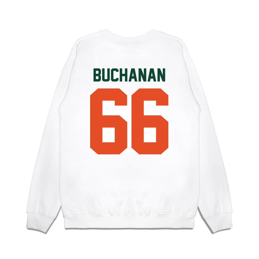 Miami - NCAA Football : Max Buchanan - Vintage Helmet Premium Crewneck Sweatshirt-1