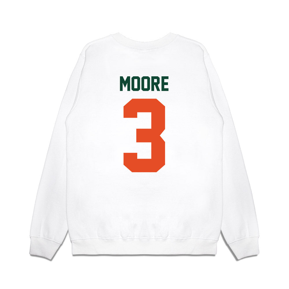 Miami - NCAA Football : Joshua Moore - Vintage Helmet Premium Crewneck Sweatshirt-1