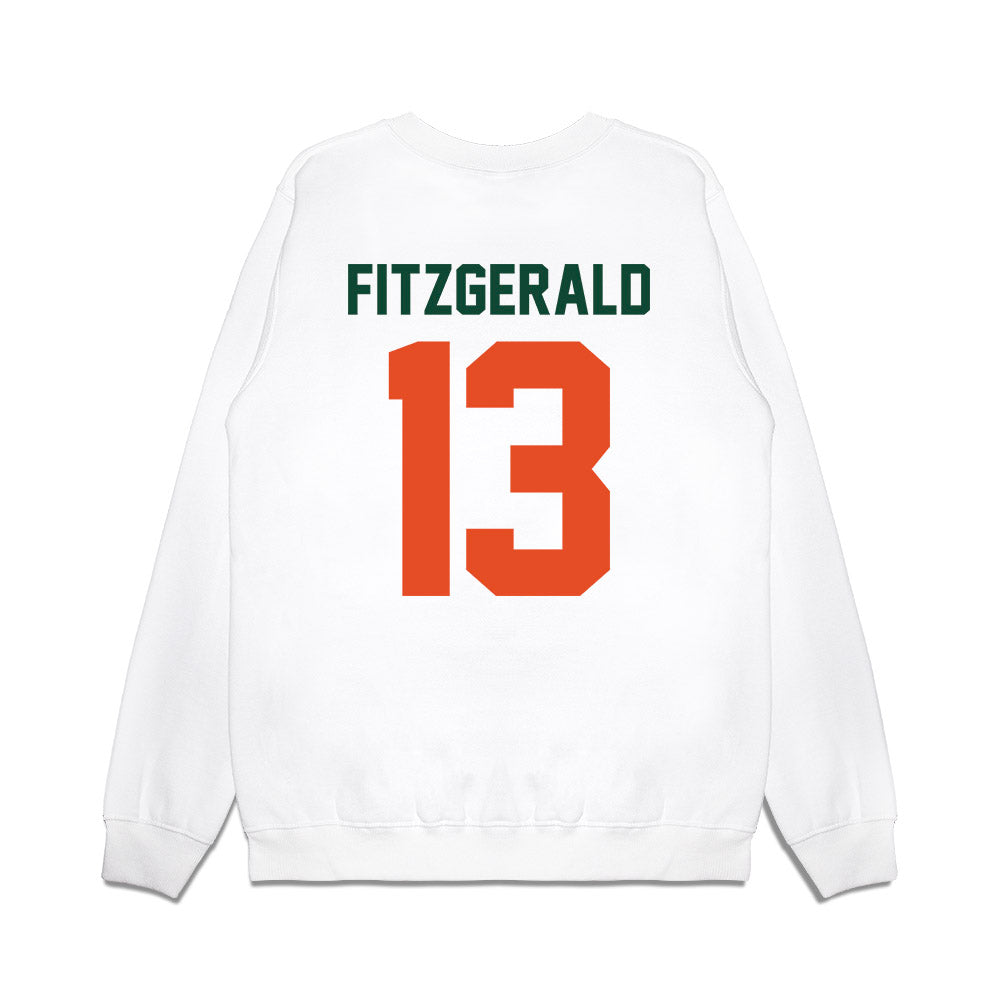 Miami - NCAA Football : Bryce Fitzgerald - Vintage Helmet Premium Crewneck Sweatshirt-1