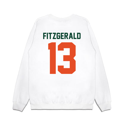 Miami - NCAA Football : Bryce Fitzgerald - Vintage Helmet Premium Crewneck Sweatshirt-1