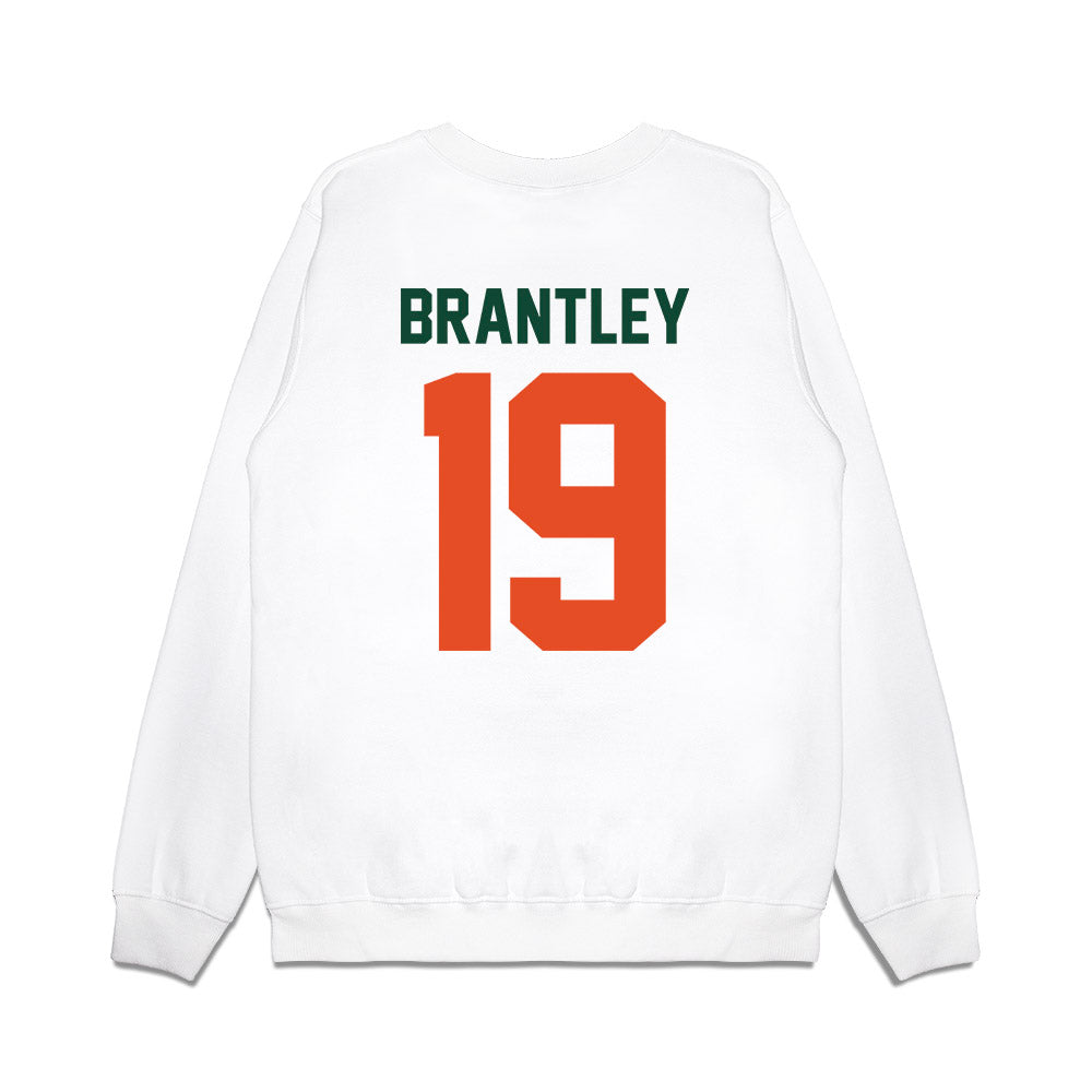 Miami - NCAA Football : Charles "Chuck" Brantley - Vintage Helmet Premium Crewneck Sweatshirt-1