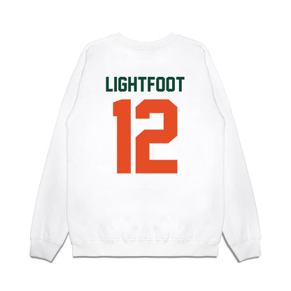 Miami - NCAA Football : Marquise Lightfoot - Vintage Helmet Premium Crewneck Sweatshirt-1