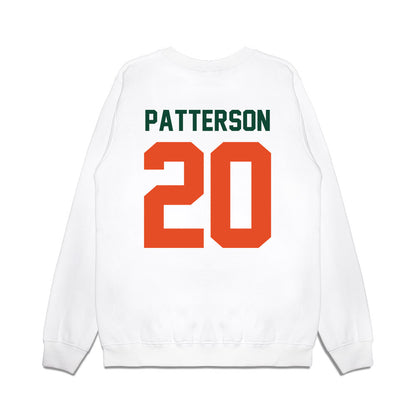 Miami - NCAA Football : zaquan Patterson - Vintage Helmet Premium Crewneck Sweatshirt-1