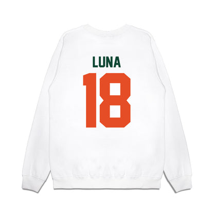 Miami - NCAA Football : Riply Luna - Vintage Helmet Premium Crewneck Sweatshirt-1