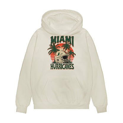 Miami - NCAA Football : Dylan Reiman - Vintage Helmet Premium Hooded Sweatshirt-0