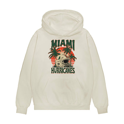 Miami - NCAA Football : Yerovi Valdes Alfonso - Vintage Helmet Premium Hooded Sweatshirt-0