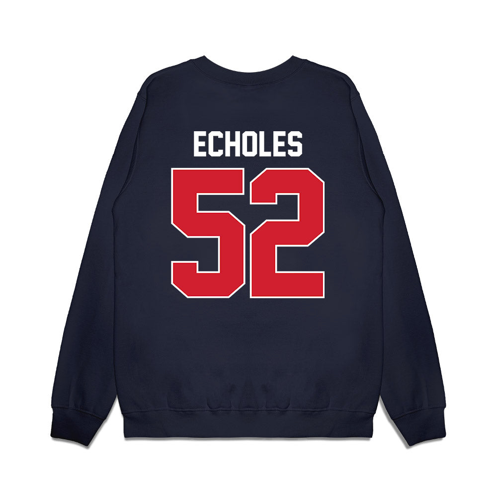 Ole Miss - NCAA Football : William Echoles - Vintage Helmet Premium Crewneck Sweatshirt-1