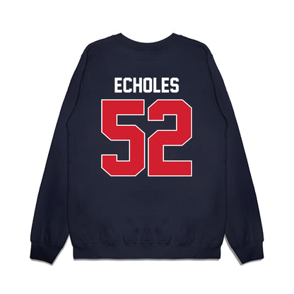 Ole Miss - NCAA Football : William Echoles - Vintage Helmet Premium Crewneck Sweatshirt-1