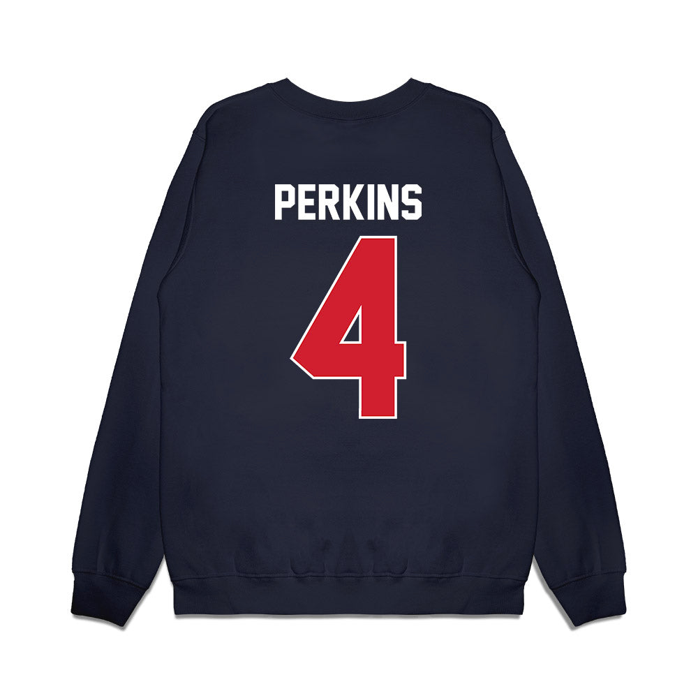 Ole Miss - NCAA Football : Suntarine Perkins - Vintage Helmet Premium Crewneck Sweatshirt-1