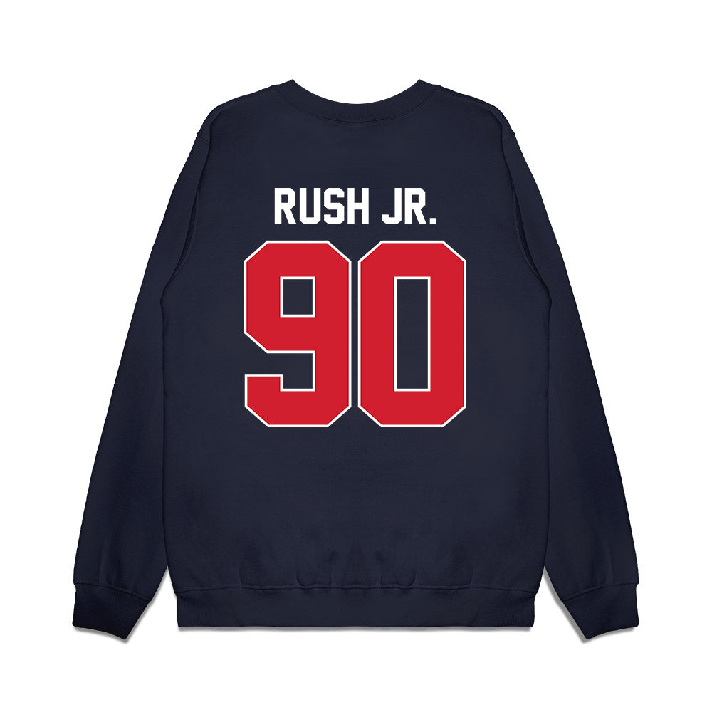 Ole Miss - NCAA Football : Jeffery Rush Jr. - Vintage Helmet Premium Crewneck Sweatshirt-1