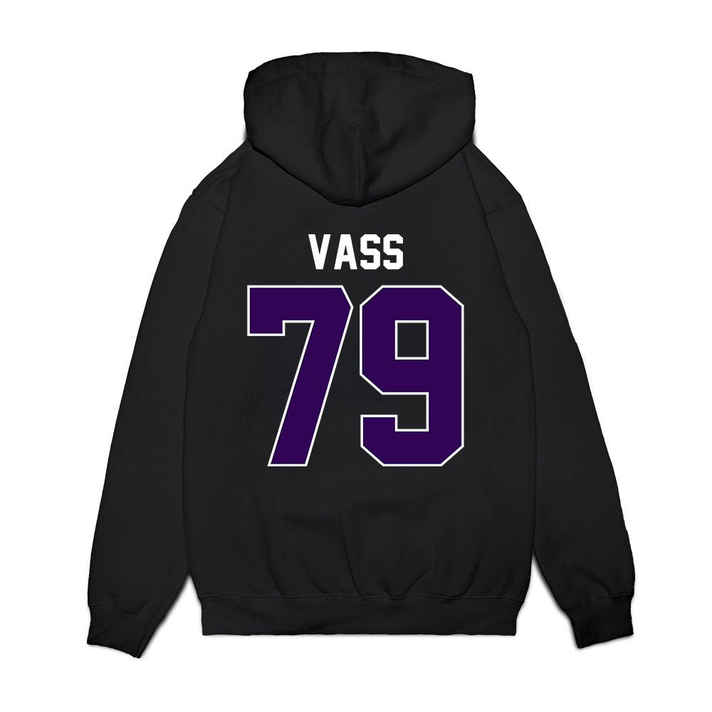 Kansas State - NCAA Football : Devin Vass - Vintage Helmet Premium Hooded Sweatshirt-1