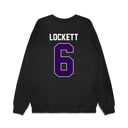Kansas State - NCAA Football : Sterling Lockett - Vintage Helmet Premium Crewneck Sweatshirt-1