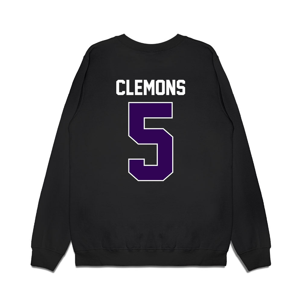 Kansas State - NCAA Football : Justice Clemons - Vintage Helmet Premium Crewneck Sweatshirt-1