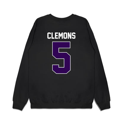 Kansas State - NCAA Football : Justice Clemons - Vintage Helmet Premium Crewneck Sweatshirt-1