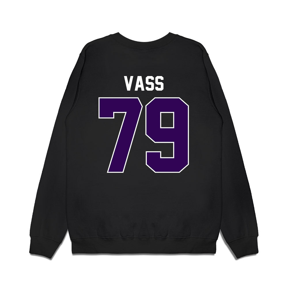 Kansas State - NCAA Football : Devin Vass - Vintage Helmet Premium Crewneck Sweatshirt-1