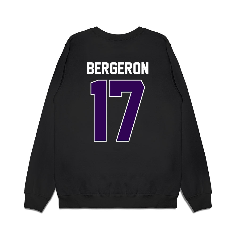 Kansas State - NCAA Football : Mikey Bergeron - Vintage Helmet Premium Crewneck Sweatshirt-1