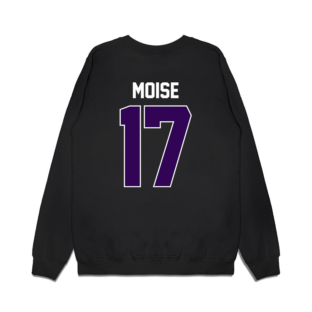 Kansas State - NCAA Football : Adonis Moise - Vintage Helmet Premium Crewneck Sweatshirt-1