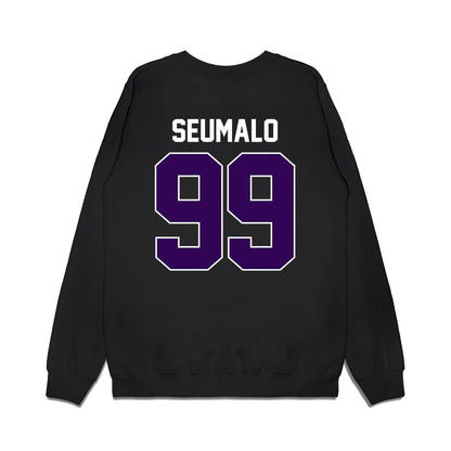 Kansas State - NCAA Football : Uso Seumalo - Vintage Helmet Premium Crewneck Sweatshirt-1