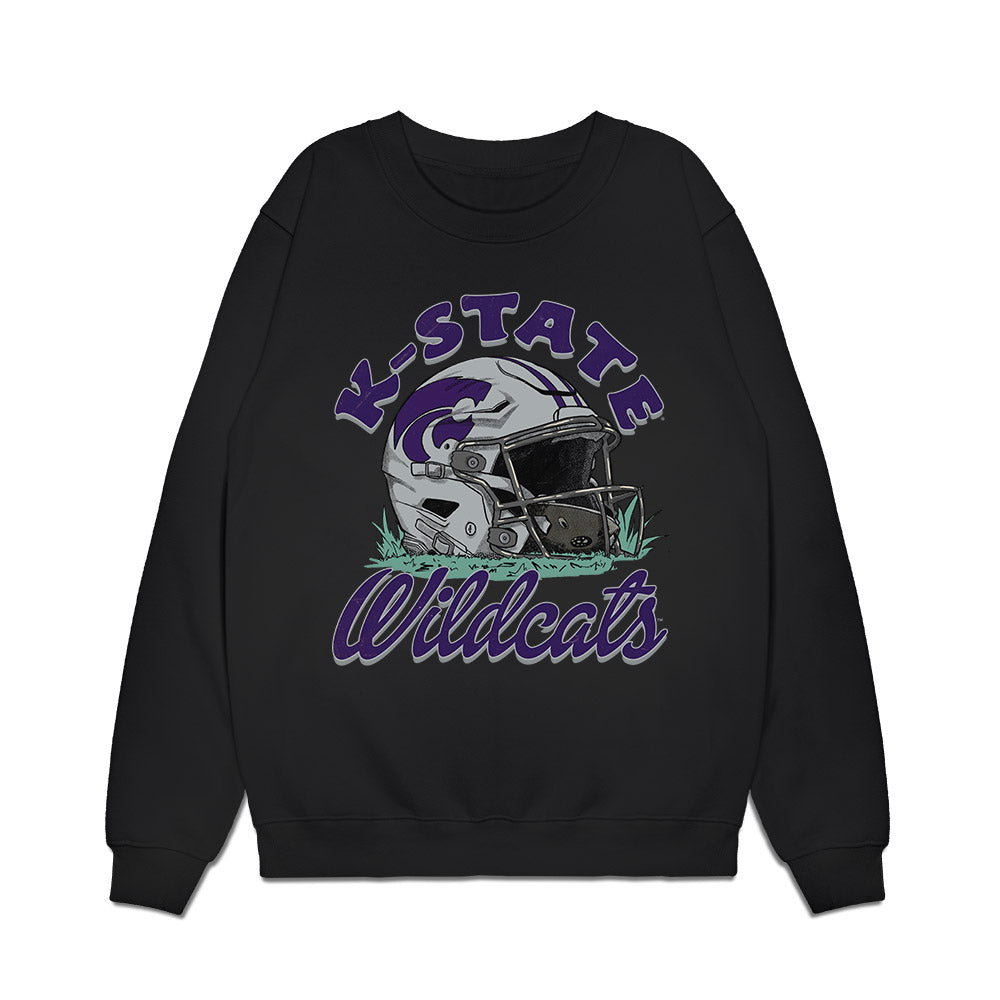 Kansas State - NCAA Football : Isaac Koch - Vintage Helmet Premium Crewneck Sweatshirt-0