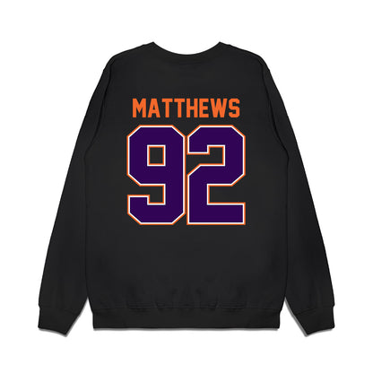 Clemson - NCAA Football : Levi Matthews - Vintage Helmet Premium Crewneck Sweatshirt-1