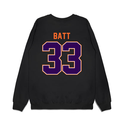 Clemson - NCAA Football : Griffin Batt - Vintage Helmet Premium Crewneck Sweatshirt-1