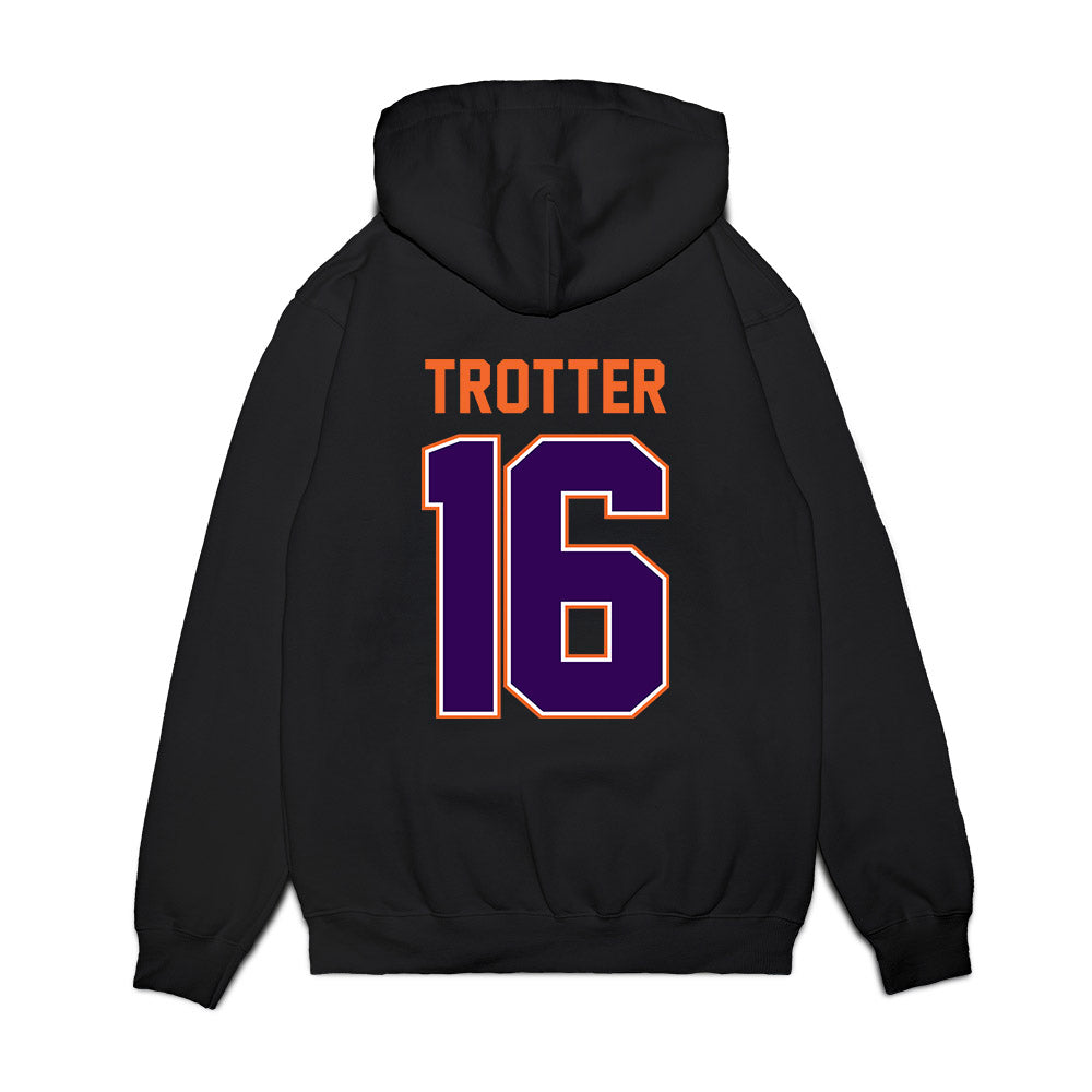 Clemson - NCAA Football : Cade Trotter - Vintage Helmet Premium Hooded Sweatshirt-1