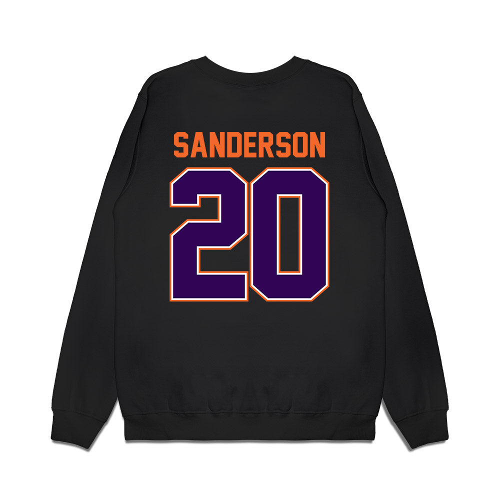Clemson - NCAA Football : Clark Sanderson - Vintage Helmet Premium Crewneck Sweatshirt-1