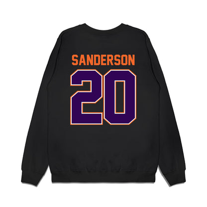Clemson - NCAA Football : Clark Sanderson - Vintage Helmet Premium Crewneck Sweatshirt-1