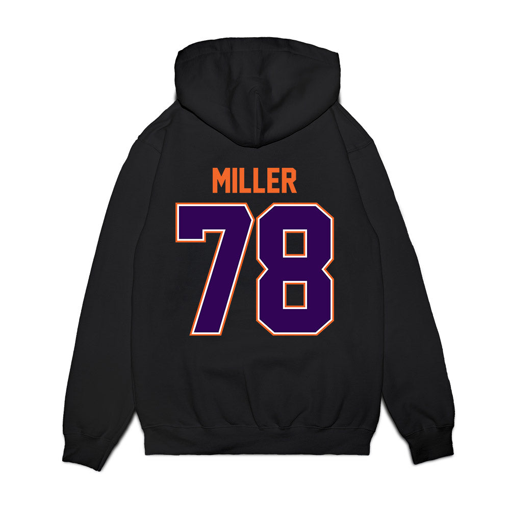 Clemson - NCAA Football : Blake Miller - Vintage Helmet Premium Hooded Sweatshirt-1
