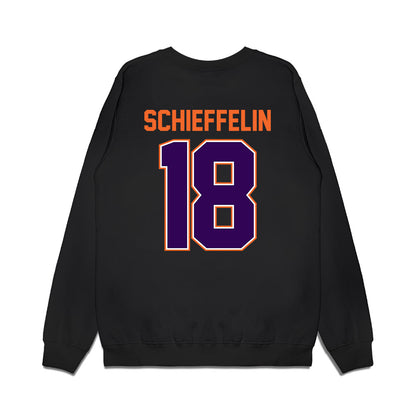 Clemson - NCAA Football : Ian Schieffelin - Vintage Helmet Premium Crewneck Sweatshirt-1