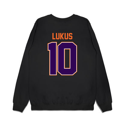 Clemson - NCAA Football : Jeadyn Lukus - Vintage Helmet Premium Crewneck Sweatshirt-1