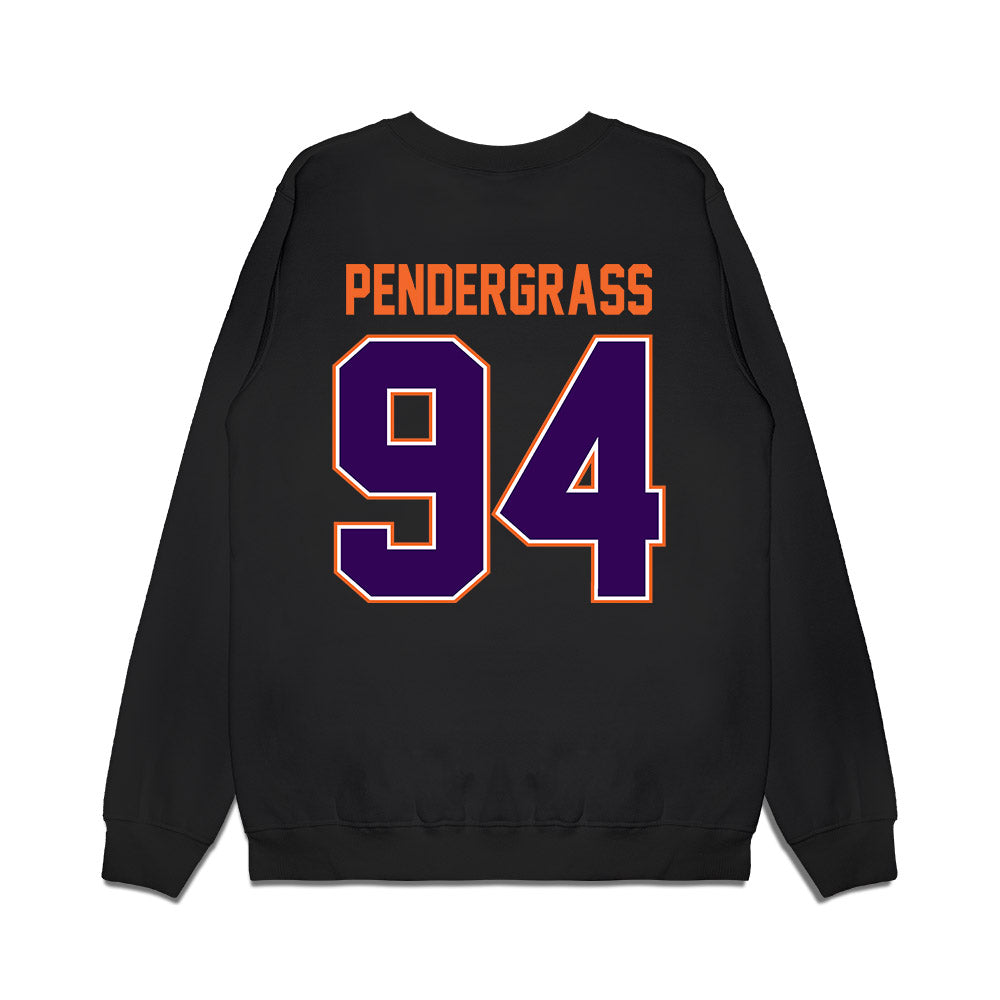 Clemson - NCAA Football : Chapman Pendergrass - Vintage Helmet Premium Crewneck Sweatshirt-1