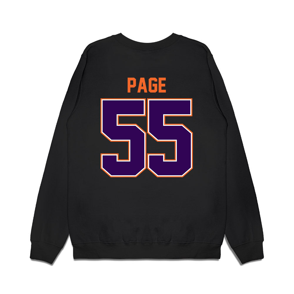 Clemson - NCAA Football : Payton Page - Vintage Helmet Premium Crewneck Sweatshirt-1