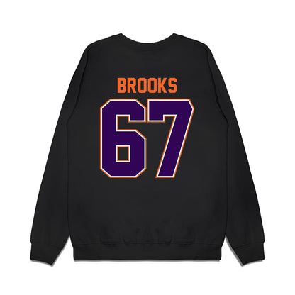 Clemson - NCAA Football : Nathan Brooks - Vintage Helmet Premium Crewneck Sweatshirt-1