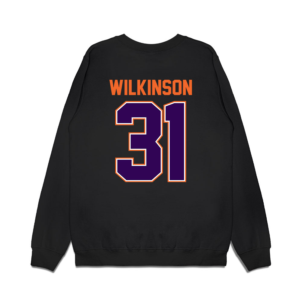 Clemson - NCAA Football : Joe Wilkinson - Vintage Helmet Premium Crewneck Sweatshirt-1
