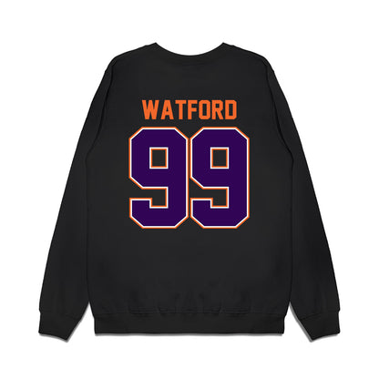 Clemson - NCAA Football : Ari Watford - Vintage Helmet Premium Crewneck Sweatshirt-1