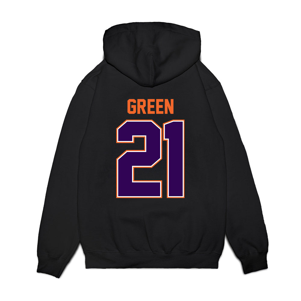 Clemson - NCAA Football : Jarvis Green - Vintage Helmet Premium Hooded Sweatshirt-1