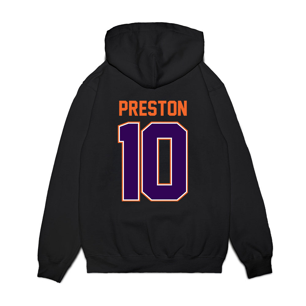 Clemson - NCAA Football : juju preston - Vintage Helmet Premium Hooded Sweatshirt-1