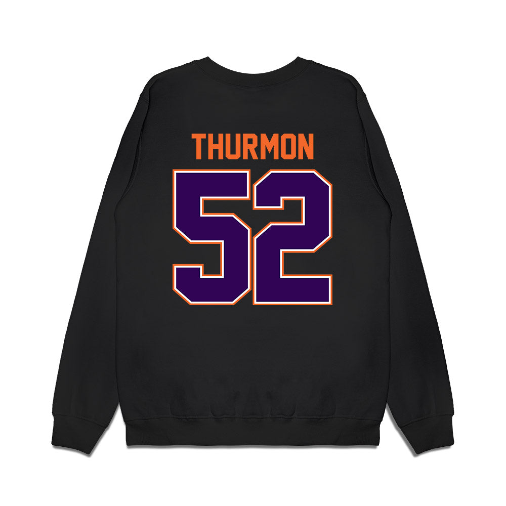 Clemson - NCAA Football : Elyjah Thurmon - Vintage Helmet Premium Crewneck Sweatshirt-1