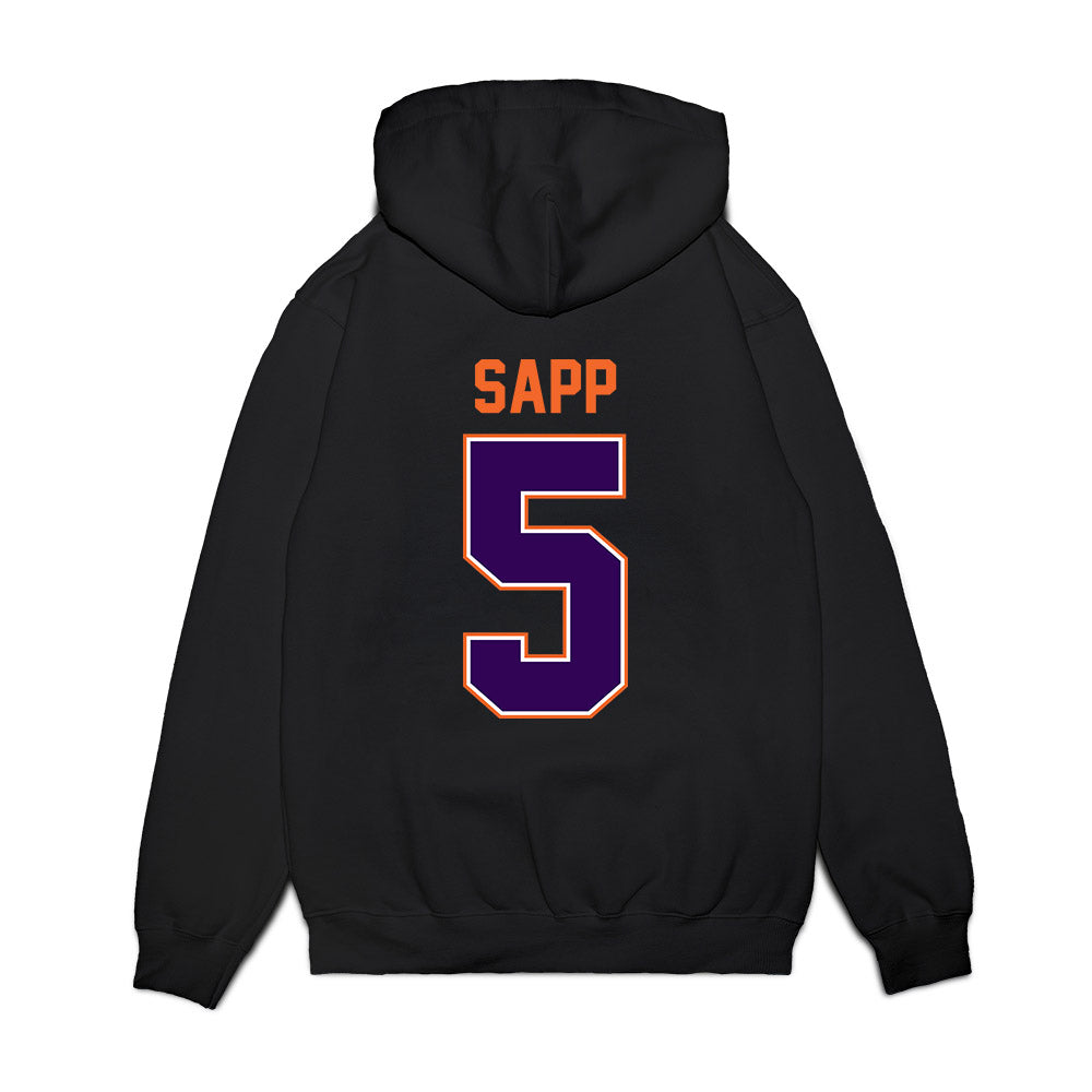 Clemson - NCAA Football : Josh Sapp - Vintage Helmet Premium Hooded Sweatshirt-1