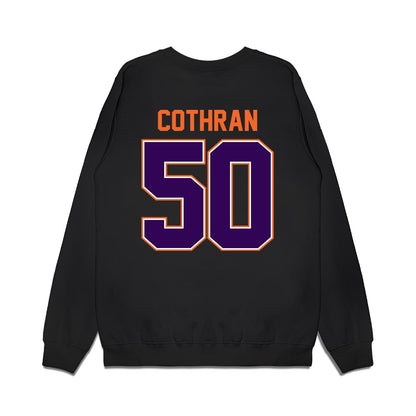 Clemson - NCAA Football : Fletcher Cothran - Vintage Helmet Premium Crewneck Sweatshirt-1