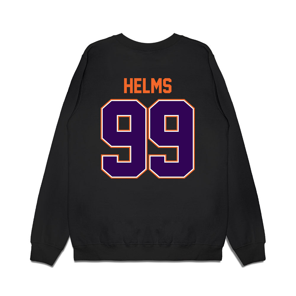Clemson - NCAA Football : Hunter Helms - Vintage Helmet Premium Crewneck Sweatshirt-1