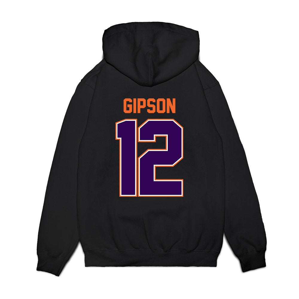 Clemson - NCAA Football : Corian Gipson - Vintage Helmet Premium Hooded Sweatshirt-1