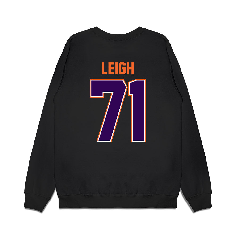Clemson - NCAA Football : Tristan Leigh - Vintage Helmet Premium Crewneck Sweatshirt-1